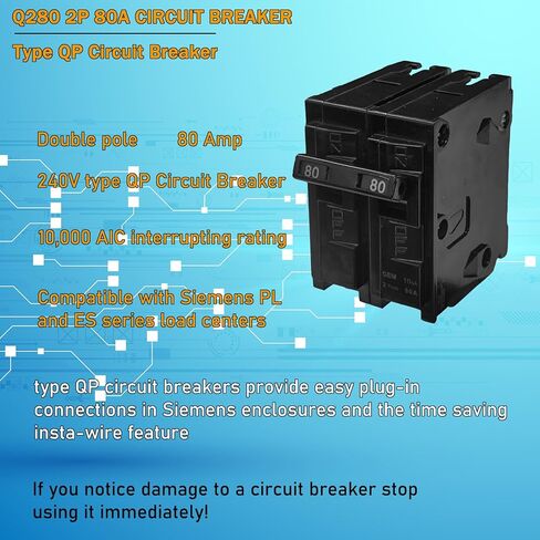 قاطع دائرة Q230 ثنائي القطب 30 أمبير، 120/240 فولت، مناسب لمراكز تحميل سلسلة Siemens Type EQ، EQL، SEQ، EQG، PL وES، حماية مغناطيسية حرارية، قاطع دائرة إضافي. ضمان 5 سنوات in Kuwait