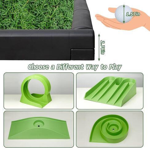 لعبة LulliSpace Putting Game Mini Golf، العب في المنزل أو المكتب أو الهواء الطلق، عقبة جولف صغيرة، مضرب جولف صغير للأطفال والمراهقين والبالغين in Saudi Arabia