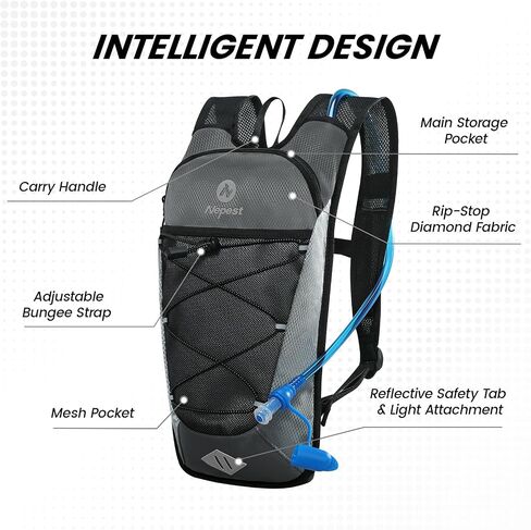 Nepest Hydration Backpack with 2L Water Bladder Water Back Pack in Kuwait