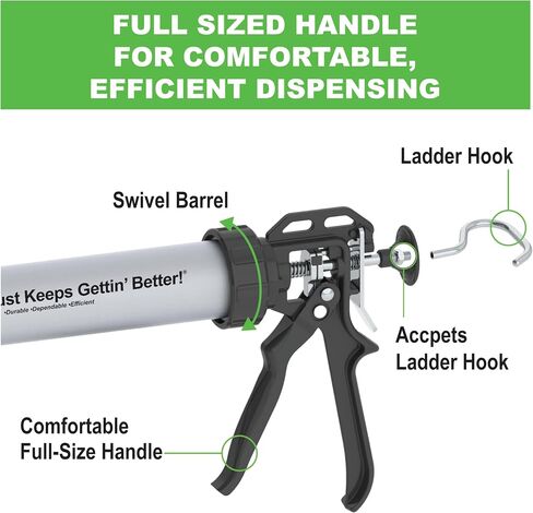 Albion Engineering E12S20 B-Line Cordless Sausage Caulking Gun, No Drip, 12V, 20 oz | No-drip design, 20 oz capacity in Saudi Arabia