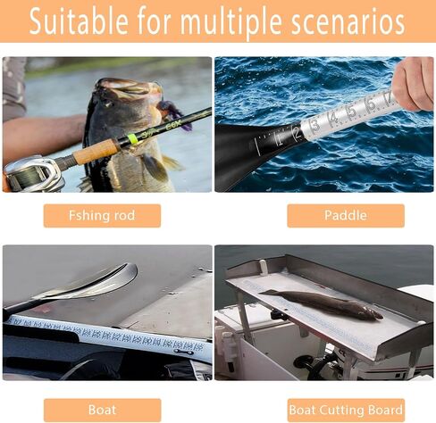 37" Boat Ruler Fish Measuring Sticker - Transparent Waterproof Decal Tape Measure - Clear Discreet Adhesive for Boat, Kayak, Net, Gaff, Table - 37 in Fish Rulers in Kuwait