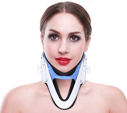 Cervical Neck Collar - Relieves Pain & Pressure on Spine, Adjustable Neck Brace Cervical Traction Fixation Spine Care Correction in Saudi Arabia