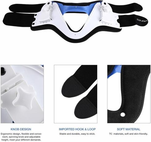 Cervical Neck Collar - Relieves Pain & Pressure on Spine, Adjustable Neck Brace Cervical Traction Fixation Spine Care Correction in Saudi Arabia