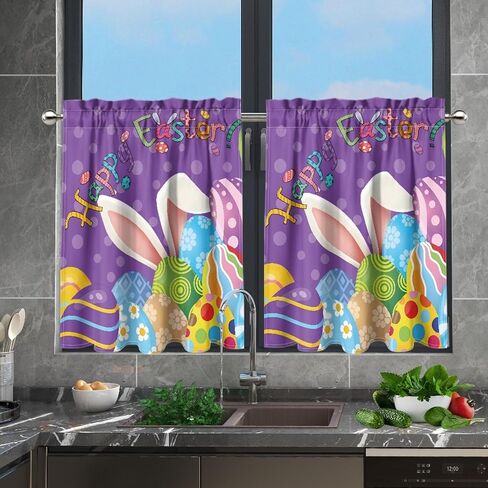 Kitchen Curtains Tier Curtain Snowman Christmas 27.5 Inch Cafe Curtains Farmhouse for Bathroom 2 Panels Black Short Window Tiers in Saudi Arabia