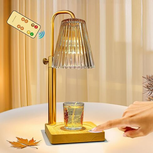 Candle Warmer Lamp with Timer 1H/2H/3H/4H Wax Warmer for Scented Wax Melt Warmer Melter/Burner/Heater Touch/Remote Control Dimmable Ajustable Height 2 Bulbs Inclued Gifts for Women Mom House Warming in Saudi Arabia