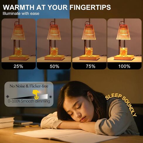 Candle Warmer Lamp with Timer 1H/2H/3H/4H Wax Warmer for Scented Wax Melt Warmer Melter/Burner/Heater Touch/Remote Control Dimmable Ajustable Height 2 Bulbs Inclued Gifts for Women Mom House Warming in Saudi Arabia