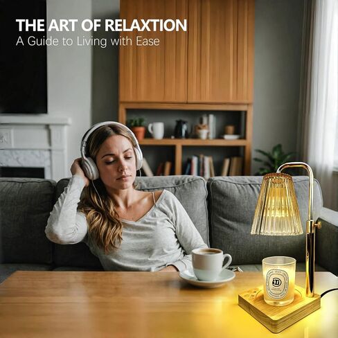Candle Warmer Lamp with Timer 1H/2H/3H/4H Wax Warmer for Scented Wax Melt Warmer Melter/Burner/Heater Touch/Remote Control Dimmable Ajustable Height 2 Bulbs Inclued Gifts for Women Mom House Warming in Saudi Arabia