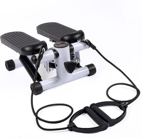 Multi-Function Adjustable Stepper - Leg Training, Endurance, and Rehabilitation, LCD Display, Resistance Bands, 120kg Max Load, Black in Saudi Arabia