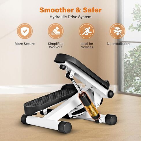 Multi-Function Adjustable Stepper - Leg Training, Endurance, and Rehabilitation, LCD Display, Resistance Bands, 120kg Max Load, Black in Saudi Arabia