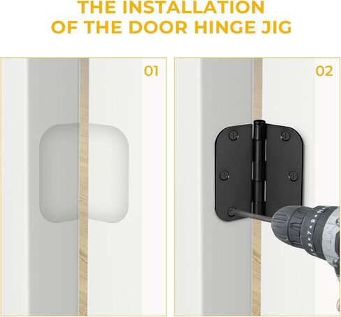 رقصة مفصلة الباب من Goldenwarm، قالب مفصلة الباب، مجموعة تركيب مفصلات Mortiser، رقصة مفصلة الباب للباب وإطار الباب/عضادة، تناسب 8 أحجام مفصلات وسمك 5 أبواب in Kuwait