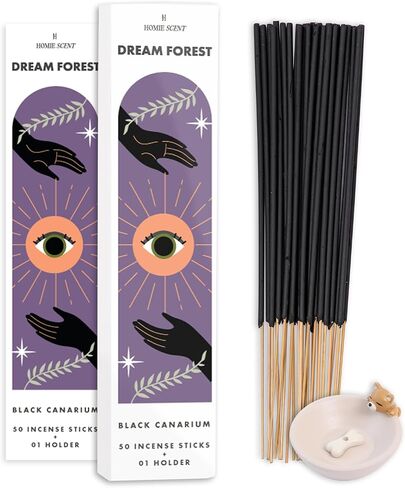 50 Black Canarium Sticks, Natural Incense Sticks Non Toxic, Pure Organic Incense Sticks, Hand Rolled Free from Chemicals, Incense for Relaxation, Air Purifier, Meditation, Yoga in Saudi Arabia