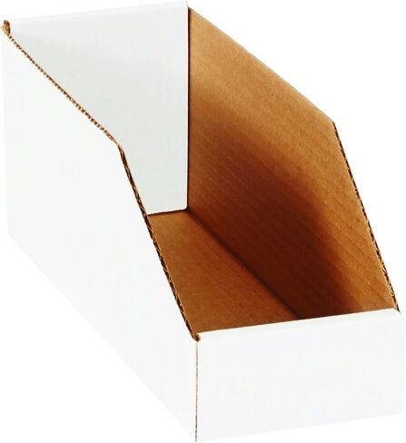 Boxes Fast BFBINMT612 Open Top Bin Boxes, 6" x 12" x 4 1/2", White (Pack of 50) in Saudi Arabia