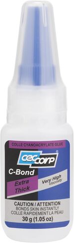 CECCORP Super Glue - C-Bond Extra Thick, 1.05 oz (30 g), Very High Viscosity Cyanoacrylate Adhesive, Clear CA Glue for All Purposes in Saudi Arabia