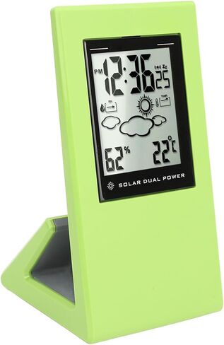 ساعة VGEBY Weather Forcast، ساعة عرض LCD تعمل بالطاقة الشمسية مع رطوبة درجة الحرارة للمكتب المدرسي المنزلي in Saudi Arabia