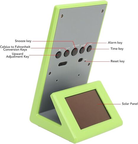 ساعة VGEBY Weather Forcast، ساعة عرض LCD تعمل بالطاقة الشمسية مع رطوبة درجة الحرارة للمكتب المدرسي المنزلي in Saudi Arabia