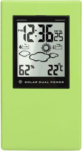 ساعة VGEBY Weather Forcast، ساعة عرض LCD تعمل بالطاقة الشمسية مع رطوبة درجة الحرارة للمكتب المدرسي المنزلي in Saudi Arabia