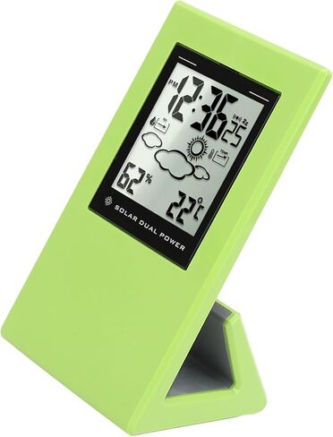 ساعة VGEBY Weather Forcast، ساعة عرض LCD تعمل بالطاقة الشمسية مع رطوبة درجة الحرارة للمكتب المدرسي المنزلي in Saudi Arabia