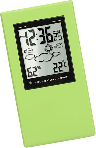 ساعة VGEBY Weather Forcast، ساعة عرض LCD تعمل بالطاقة الشمسية مع رطوبة درجة الحرارة للمكتب المدرسي المنزلي in Saudi Arabia