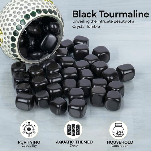 Black Tourmaline - 1lb Healing Crystals, Tourmaline, Crystal Set, Feng Shui Decor, Reiki, Wiccan Supplies and Tools, Gemstones for Crafts, Precious Gemstones, Spiritual Stones, Tourmaline Crystal in Saudi Arabia