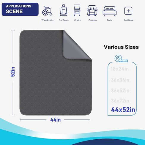 Hospitals Washable Pee Pads for Adults 36x72 Inch,Bed Pads for Elderly,Incontinence Pads for Bed Protector Pads,Reusable Incontinence Bed Pads,Bed Wetting Pads for Kids,Couple,Pet in Saudi Arabia