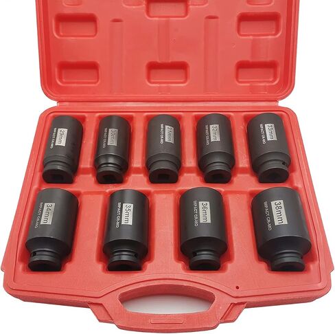 1/2 Inch Drive Wheel Protector Impact Socket, Thin Wall Deep Impact Socket Set Plastic Sleeve Lug Nut, 4 Pieces Set, 6 Point, Metric, 17mm, 19mm, 21mm, 22mm (4 PCS) in Saudi Arabia