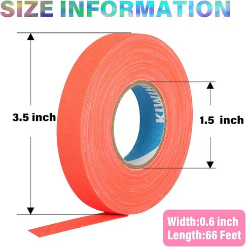 Neon Gaffer Cloth Tape, UV Blacklight Glow in The Dark Tape for Neon Party, UV Reactive Gaffers Tape for Glow Party Supplies, 0.6 inch x 66 Feet - Fluorescent Pink in Kuwait