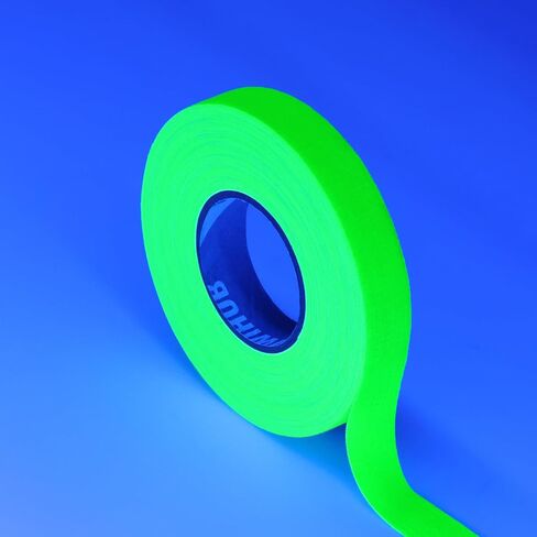 Neon Gaffer Cloth Tape, UV Blacklight Glow in The Dark Tape for Neon Party, UV Reactive Gaffers Tape for Glow Party Supplies, 0.6 inch x 66 Feet - Fluorescent Pink in Kuwait