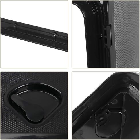 Amarine Made Marine Deck Hatch Boat Deck Hatch Access Hatch & Lid 20" X 18" - White(460 x 510mm) (Black) in Saudi Arabia