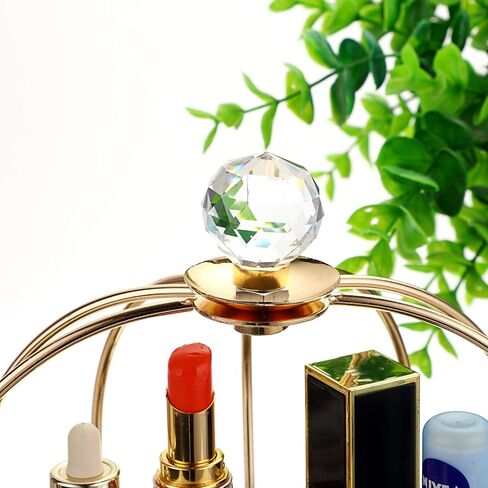 حامل كب كيك مرآة ذهبية من ELLDOO، صينية تنظيم خزانة الملابس ذات طبقتين على شكل قفص الطيور، صينية حلية المجوهرات، صينية العطور، صينية المكياج، صينية تخزين الحمام in Kuwait