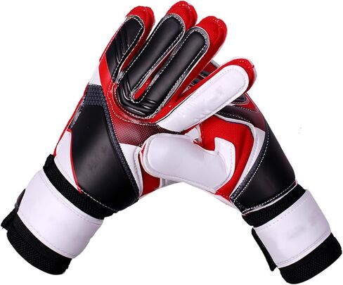 قفازات Yuehuam لكرة القدم، قفازات حارس المرمى مع واقيات الأصابع، قفازات حارس المرمى السميكة القابلة للتنفس توفر حماية ممتازة، مناسبة للشباب والكبار in Kuwait