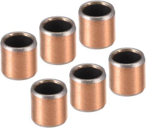6 قطع محامل الأكمام - [8x10x6mm] محمل عادي البطانات ملفوفة بدون زيت للمعدات الصناعية in Saudi Arabia