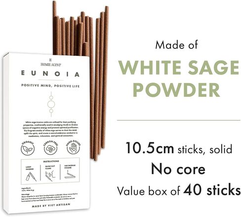 40 Palo Santo Incense Sticks, Natural Incense Sticks Non Toxic, Palo Santo Incense Sticks, Organic-Made, Scented Incense Sticks, Chemical Free Incense Sticks, Organic Incense Sticks Non Toxic in Saudi Arabia