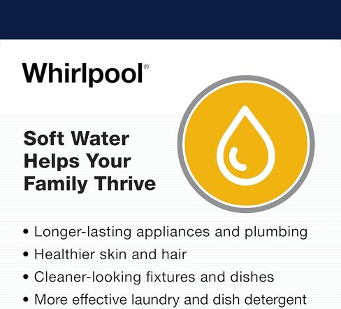 ويرلبول WHES30E 30,000 منعم الحبوب | تكنولوجيا توفير الملح والمياه | معتمد من NSF | تجديد تلقائي للمياه الناعمة للمنزل بالكامل، 0.75 بوصة، أبيض فاتح in Kuwait