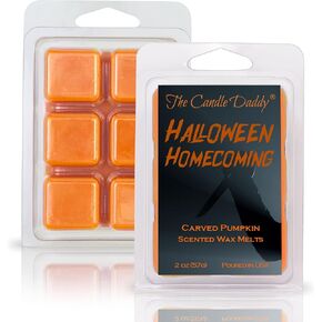 The Candle Daddy Halloween Homecoming - Craved Pumpkin Scented Horror Movie Wax Melt - 1 Pack - 2 Ounces - 6 Cubes - Spooky, Scary Fun Gift Slasher