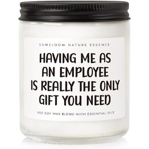 Bosses Day Gifts for Women, Men, Gifts for Boss- 9oz Aromatherapy Lavender Scented Soy Wax Candle- Boss Day Gift, Cool Gifts for Bosses, Boss Lady Gifts for Women, Female, Boss Birthday Gifts