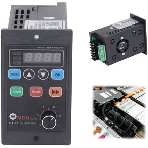 Variable Frequency Drive Controller, 400W Mini Motor VFD Inverter Single Phase 176‑264V Input to 3 Phase 0‑220V Output Variable Frequency Drive Controller for Machine Tools