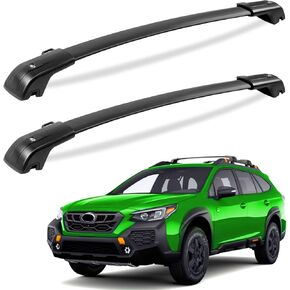FengYu Roof Rack Cross Bars 260lbs Compatible with Subaru Outback Wilderness 2022 2023 2024 (with Raised Rails), Aluminum Lockable Roof Rails Crossbars Rooftop Cargo Bars Black Luggage Racks Carrier