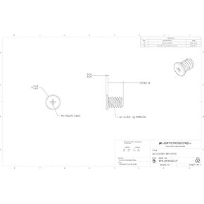 M1.4-0.3 X 2mm Machine Screw Stainless Steel Ultra Thin Head Phillips Drive (100 Pcs) - M14-20-M-SS-UT