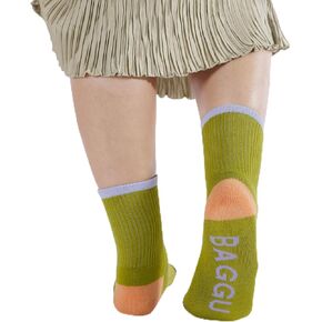 BAGGU Ribbed Sock- Lemongrass Mix - S/M