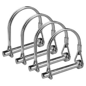 5/16" x 2-3/4" Safety Coupler Pins, D-Locking Pins, Safety Locking Pins, Round Rod Extension Connecting Pin, Iron Fence Pins, Cage Door Axle Locking Pins (4 Pack)