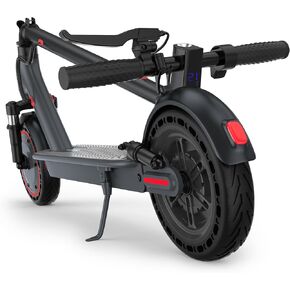 Electric Scooter - 500W Motor, 10" Solid Tires, Max 21.7 Miles & 21 MPH, Dual Braking System and App Control, Portable Folding Commuting Electric Scooter Adults