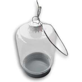 Mason Jar Clear Plastic Ornament Globe - Craft Project to Fill with a Memory or Keepsake - 2.5 x 4.5 Inches