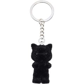 Cat Keychain Y2K Cute Fuzzy Aesthetic Kawaii Keychains charms Accessories for Bag Backpack Wallet Pendants Decor