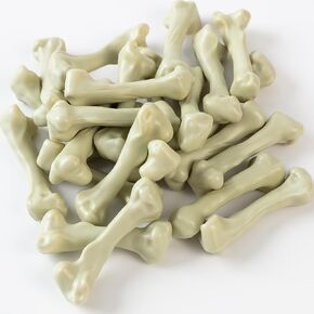 24Pcs Halloween Skeleton Bones Decoration Fake Plastic Bones Artificial Party Skeleton Bones Table Ornament for Halloween Party Props DIY Crafts (Gray)