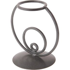 Bard's Dark Gray Wrought Iron Egg Stand/Holder, Circle Leg, 2.125" diameter