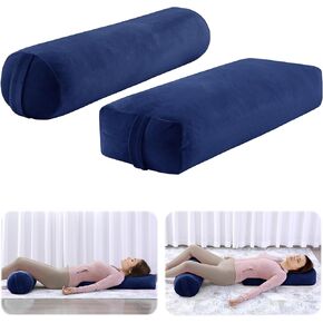 ROYALAY Yoga Bolster Pillow for Restorative Yoga, Rectangular and Cylinder Meditation Pillow set with Carrying Handles, Supportive Cushion for Exercise Workout Stretching Meditation