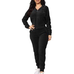 Sexyshine Women's Casual 2 Piece Outfit Zipper Hoodie & Sweatpants Sports Sets Tracksuits Sweatsuit Loungewear Set