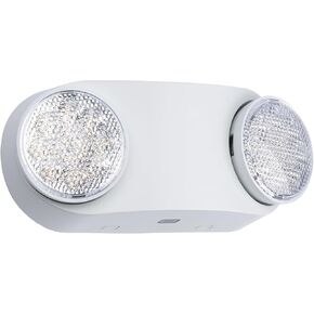 GRUENLICH LED Emergency Light with Battery Backup, Two Bug Eye Heads Adjustable Emergency Lighting, US Standard, AC 120-277V, Hardwired Commercial Emergency Light Fixtures for Business, 4-Pack