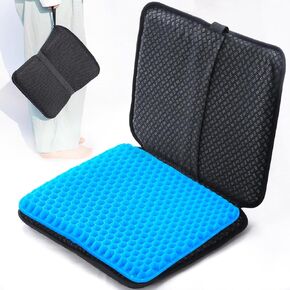 Travel Gel Seat Cushion for Airplane Seats, Foldable Waterproof Portable Seat Pad for Stadium Seat, Bleacher Seats, Kayaking, Flights, Camping, Egg Gel Pads, Ergonomic Seat Cushion[20.5*12in]