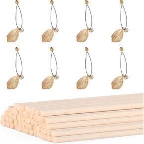 40PCS Black Reed Diffuser Sticks, Fiber Reed Stick Set with 8PCS Gold Leaf Decorations for Essential Oil Aroma Refill, Spa, Fragrance, Aromatherapy(7.87'' x 3 mm)